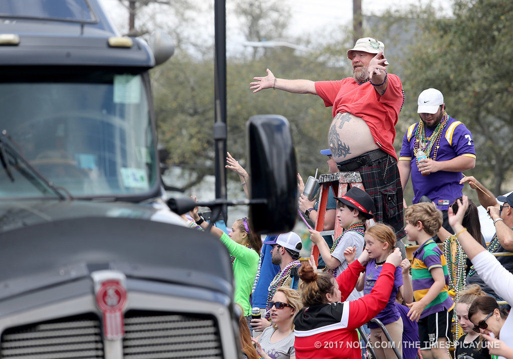 Trucks of Elks Orleans, Crescent City parade on Mardi Gras Day